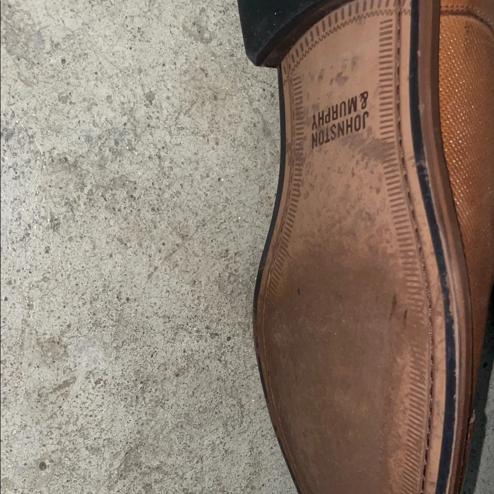 Johnston & Murphy Tan Leather Oxfords - Picture 4 of 8